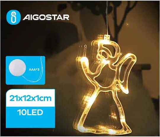 Aigostar Осветена Коледна Пластмасова Фигура Angel Височина 21см.