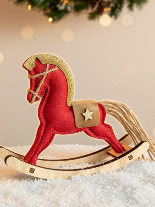 +Efo Christmas Wooden Figure Horse Height 23cm