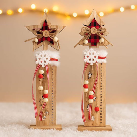 +Efo Weihnachtliche Holz Figur Höhe 31cm 2Stück