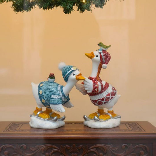 +Efo Weihnachtliche Kunststoff Figur Länge 7.5cm 2Stück