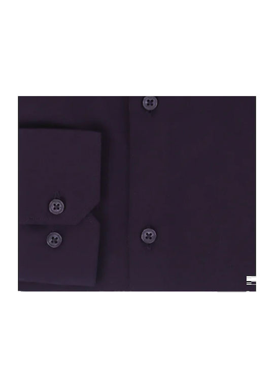 Long-sleeved Cotton Shirt Burgundy