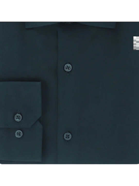 Long-sleeved Cotton Shirt Dark Green