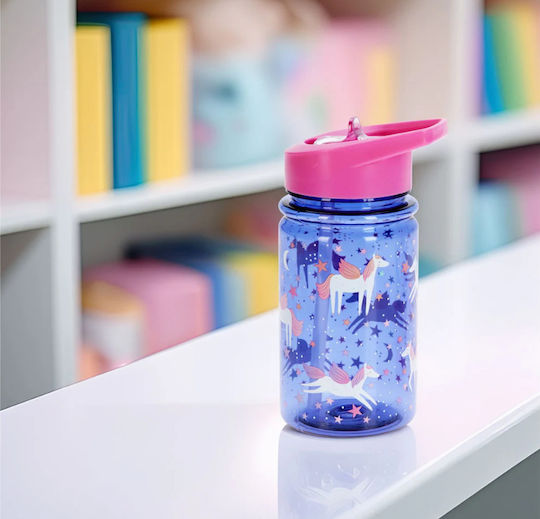 Gezellig Sticlă Pentru Copii Unicorni Din Plastic Cu Pai 450ml