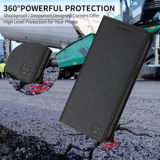 Magnetic Back Cover Piele / Silicon Negru (TCL 50 NXTPAPER 5G / TCL 50 Pro NXTPAPER 5G)