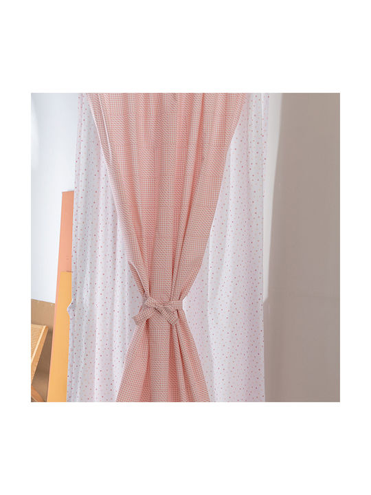 Palamaiki Curtain with Tab Top Bon Bon Pink 170x270cm