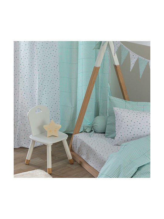 Palamaiki Curtain with Tab Top Bb101 Turquoise 170x270cm