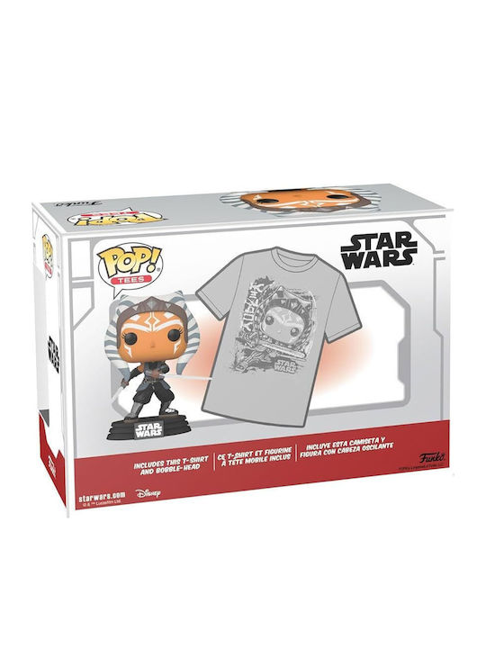 Funko Pop! Tees Movies: Ahsoka Tano POP! με Bobble-Head & Glows in the Dark Exclusive