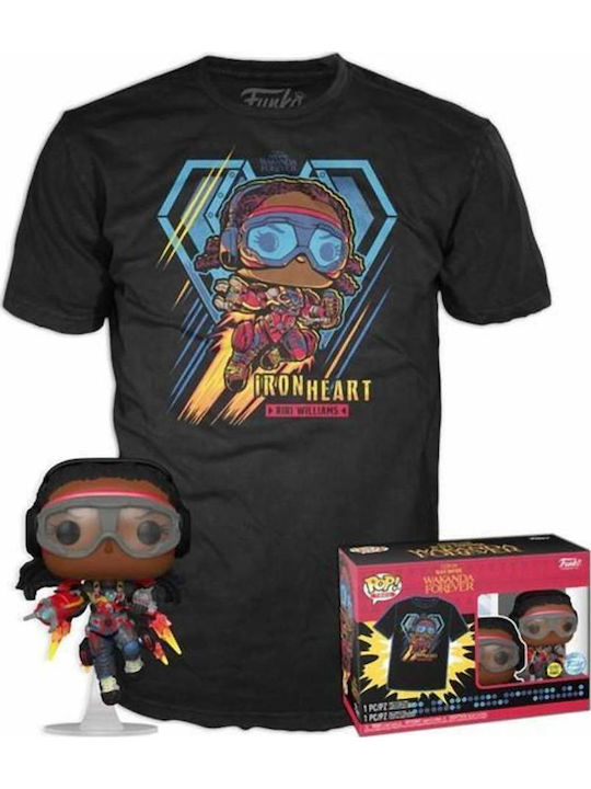 Funko Pop! Tees Marvel: Wakanda Forever Bobble-Head & Glows in the Dark Funko Pop! Tees Marvel: Wakanda Forever Bobble-Head & Glows in the Dark