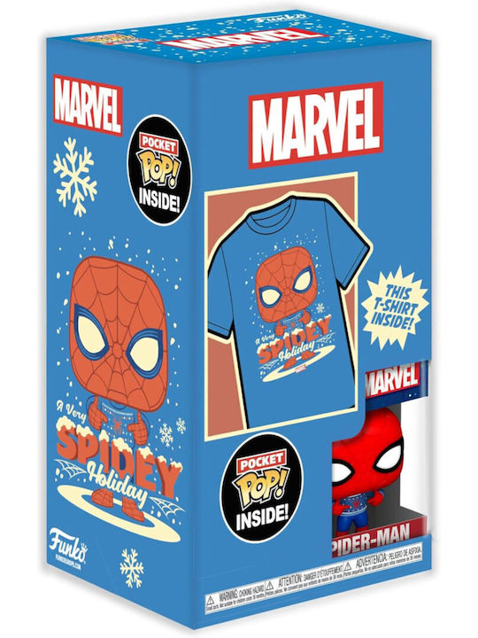 Funko Pop! Tees Marvel: Marvel - Holiday Spiderman Kind (S) Kind (S)