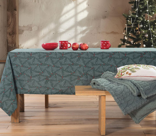 Nef-Nef Homeware December Weihnachtlich Tischtuch Stoff Rot L140xB140cm.