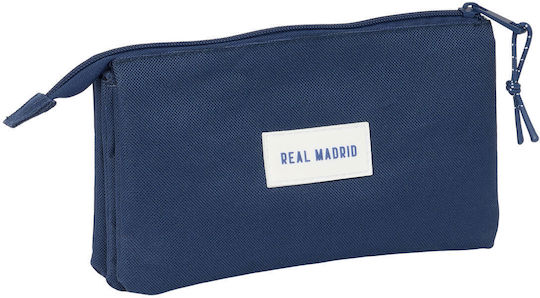 Real Madrid Penar Triplu Real Madrid C.f Albastru Naval 22 X 12 X 3 Cm