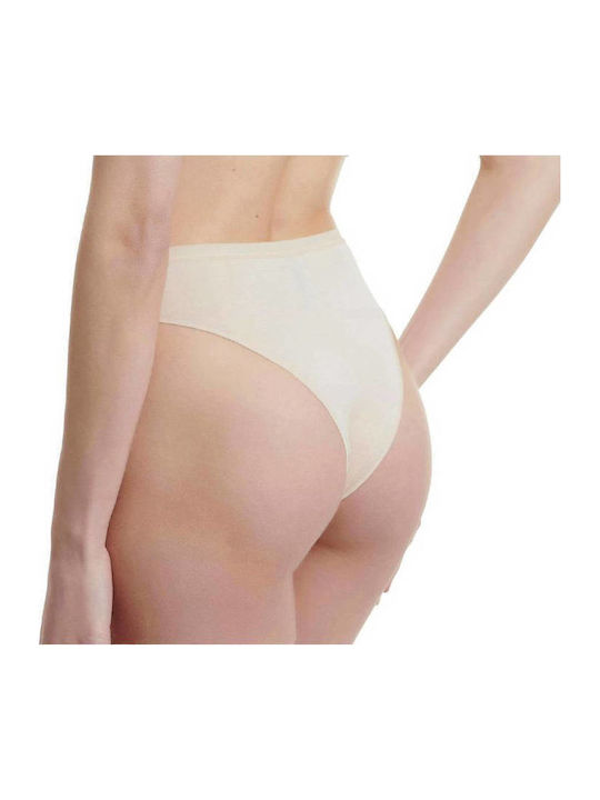 Bamboo Talie înaltă Femei Brazilia 2Pack Beige