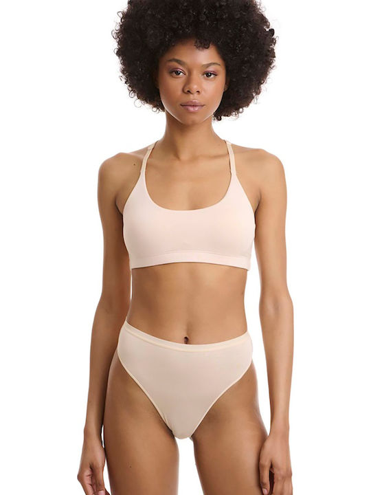 Bamboo Talie înaltă Femei Brazilia 2Pack Beige
