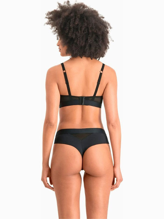 Βαμβακερά Висока талия Дамско Бразилско 2Pack Черни