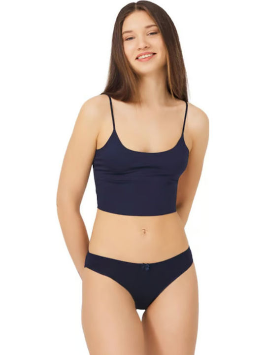 Βαμβακερό Γυναικείο Slip Navy Μπλε