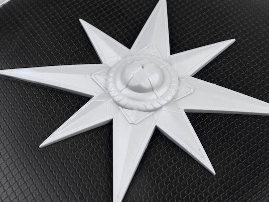 Karneval Schild Silber aus Kunststoff 1Stück