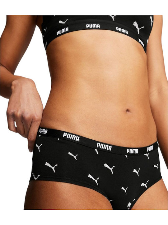 Cat Logo Дамско Слип 2Pack Черни