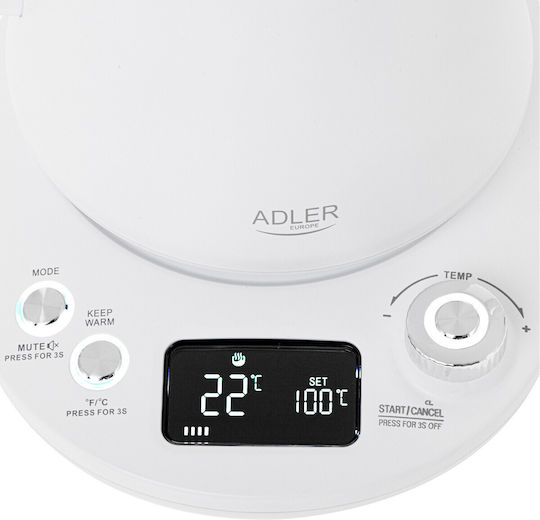 Adler Βραστήρας 1lt 1349W Λευκός