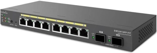 EnGenius EWS2910FP-FIT Managed L2 PoE++ Switch με 8 Θύρες Gigabit (1Gbps) Ethernet και 2 SFP Θύρες