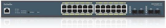 EnGenius EWS7928FP-FIT Managed L2 PoE Switch με 24 Θύρες Gigabit (1Gbps) Ethernet και 4 SFP Θύρες