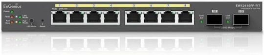 EnGenius EWS2910FP-FIT Managed L2 PoE++ Switch με 8 Θύρες Gigabit (1Gbps) Ethernet και 2 SFP Θύρες