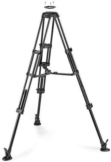 Manfrotto 504X Fluid Video Head with Alu Twin leg tripod MS Video Tripod