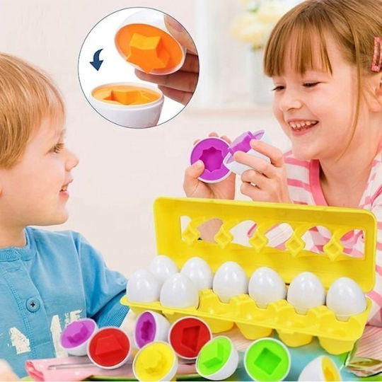 Woopie Montessori Egg Puzzle Ταιριάξτε Σχήματα Χρώματα Lumarko 13530517 5904326948426