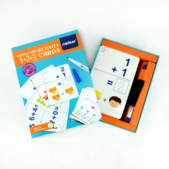 Mideer Write & Wipe Math Cards – Επαναχρησιμοποιούμενες Εκπαιδευτικές Κάρτες Μαθηματικών 3+ Ετών