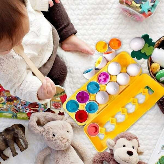 Woopie Montessori Egg Puzzle Ταιριάξτε Σχήματα Χρώματα Lumarko 13530517 5904326948426