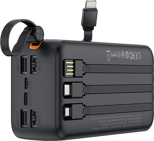 XO PR280 Power Bank 30000mAh 10W with 4 USB-A Ports Power Delivery Black