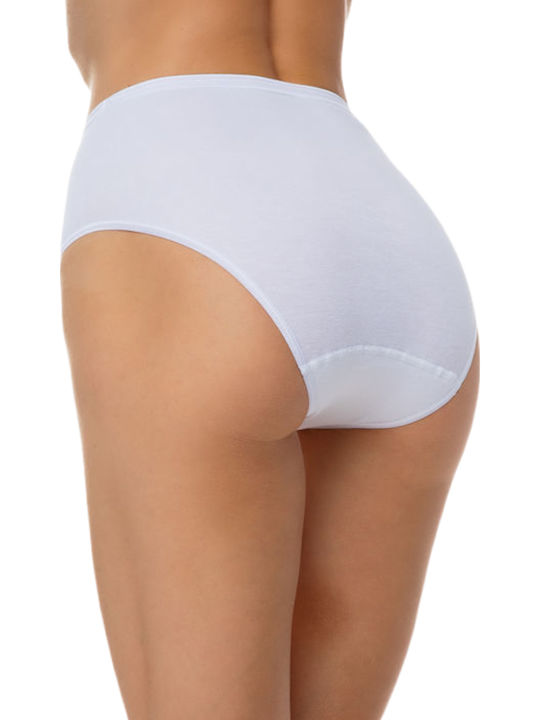 Hochtailliert Damen Slip Weiß