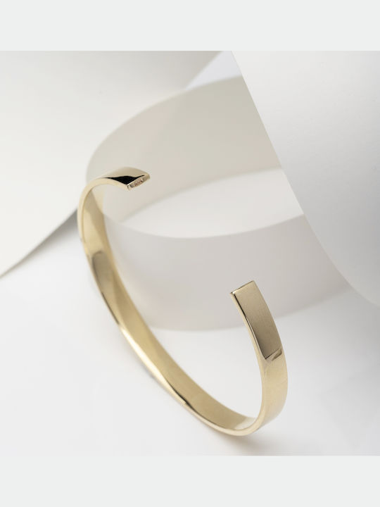 Lunaorocreations Women's Yellow Gold 14K Handcuff Bracelet Small