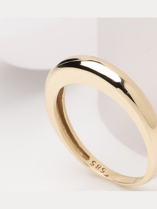 Lunaorocreations Damenring Dome Gelben Gold 14k