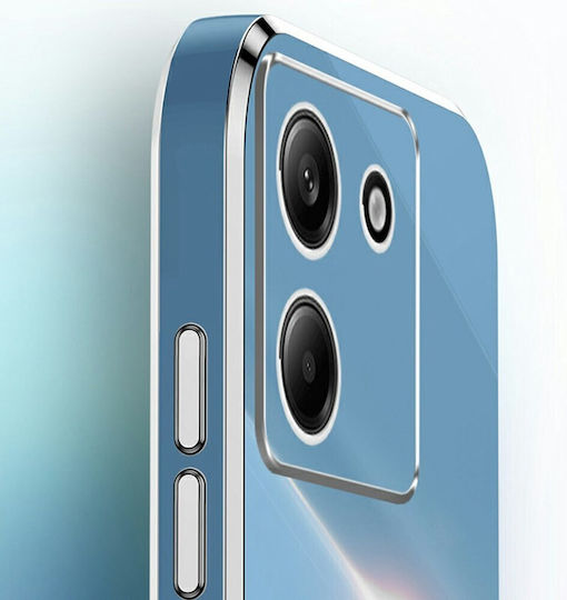 Xinli Straight Umschlag Rückseite Silikon Blau (Poco M7 Pro)