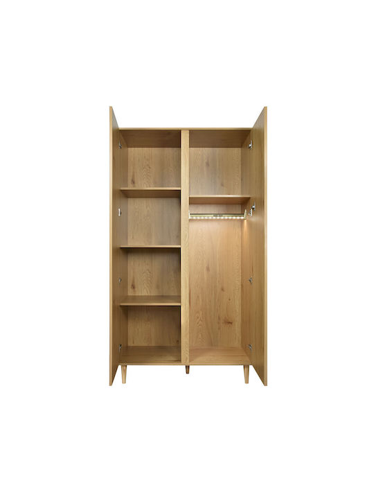 Δίφυλλη Ντουλάπα Μπεζ 105x55x196cm Δίφυλλη Ντουλάπα Μπεζ 105x55x196cm