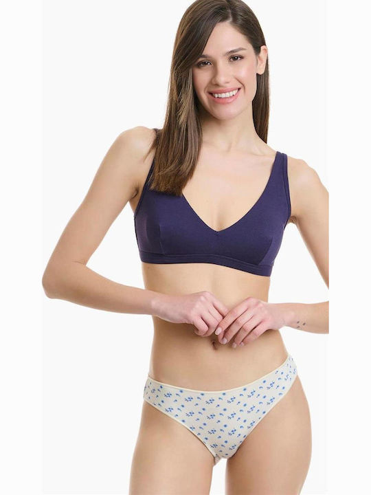 Bamboo Women's Slip 2Pack Sky blue, Ecru