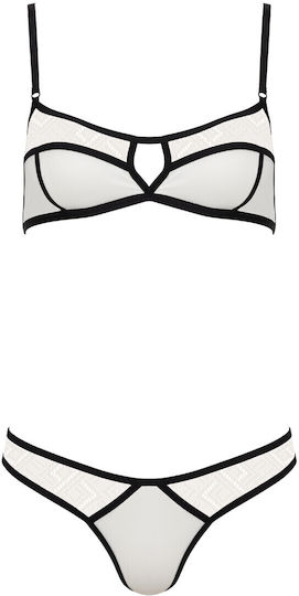 Sp Mayennie 2pcs Lingerie Set Ecru-Black
