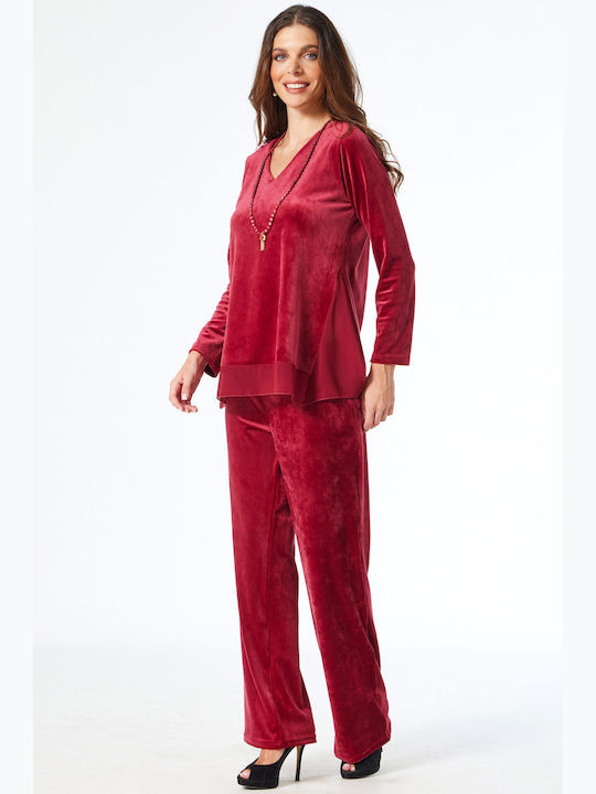 Damen Bluse Bordeaux