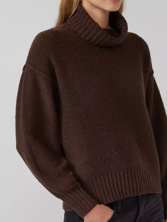 Women's Sweater Turtleneck Brown