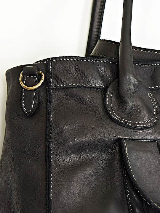 Leather Women's Bag Shoulder Black