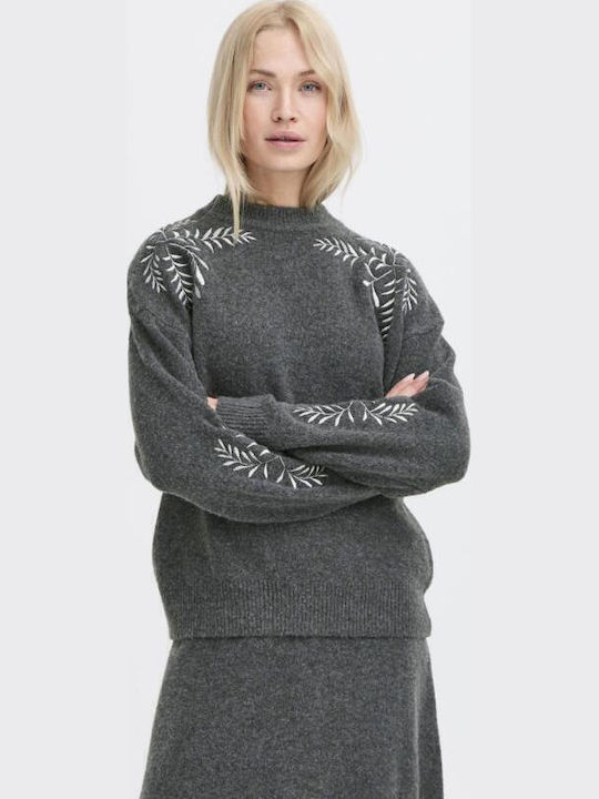 Γυναικείο Πουλόβερ Dark Grey Melange