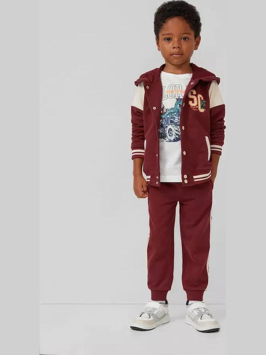 Kids Sweatshirt Cardigan Bordeaux