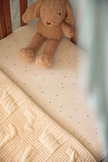Jollein Baby Sheet Crib Cotton Fitted Green 70x140cm