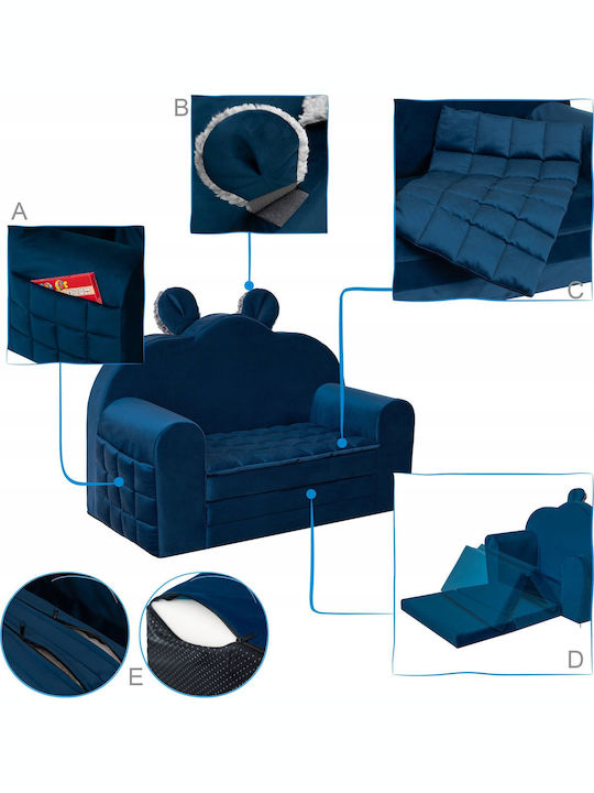 Canapea Pat pentru câini Albastru 71cm.
