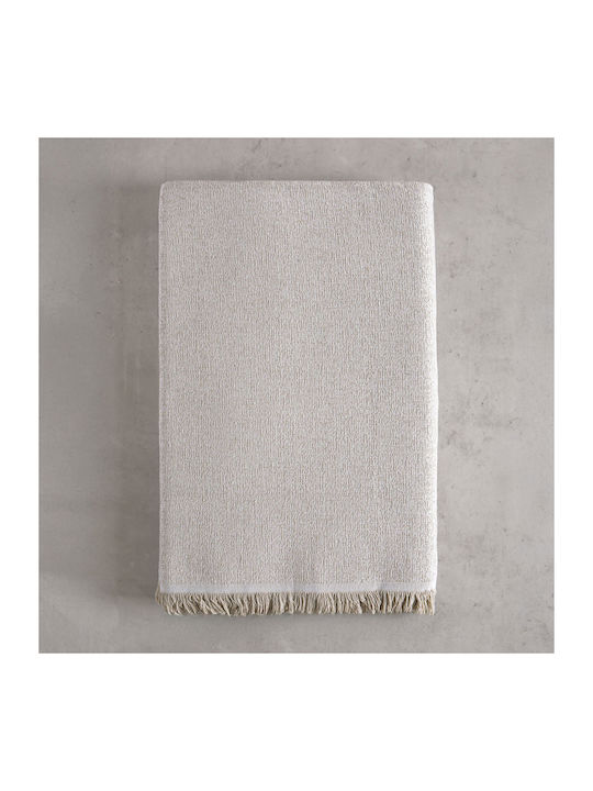 Rythmos Cadenza Armchair Throw 2 Sides Jacquard 180x160cm Beige