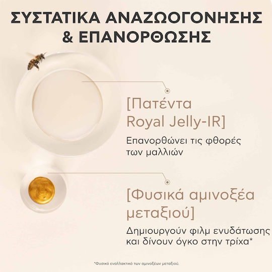 Apivita Royal Jelly Elixir Σαμπουάν Αναδόμησης/Θρέψης & Ενυδάτωσης για Εύθραυστα Μαλλιά 250ml
