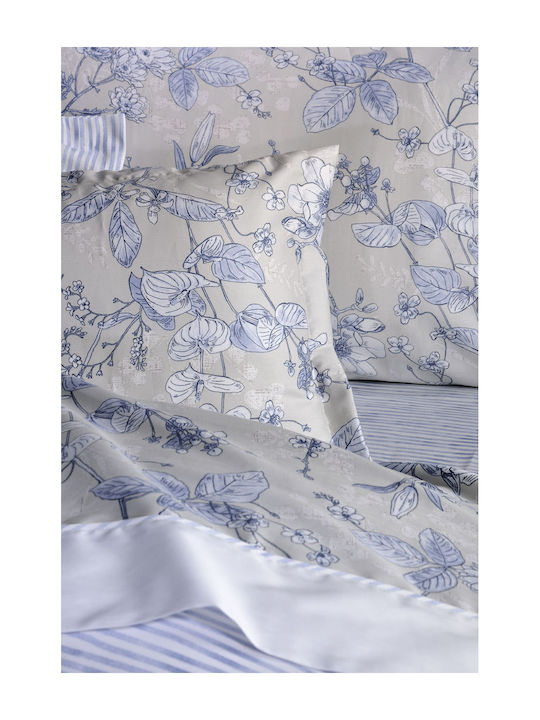 Down Town Home Duvet Cover Set Cotton Queen with 2 Pillowcases 250x260 850 Blue