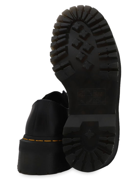1461 Quad Men's Leather Casual Shoes Black
