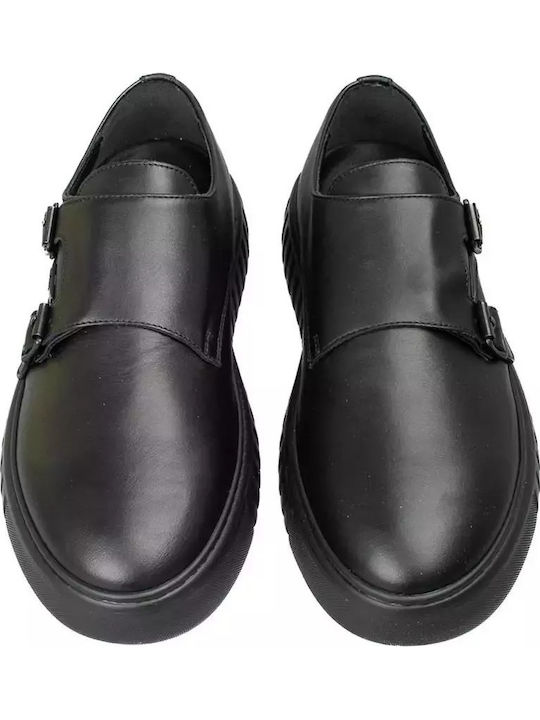 Leder Herren Freizeitschuhe Schwarz