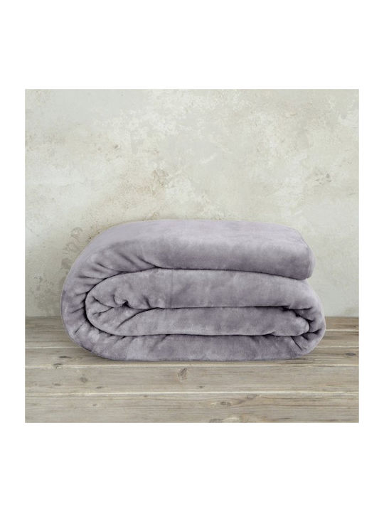 Nima Coperta Σετ Κουβέρτα Βελουτέ Ημίδιπλη 180x220εκ. Smoky Lilac